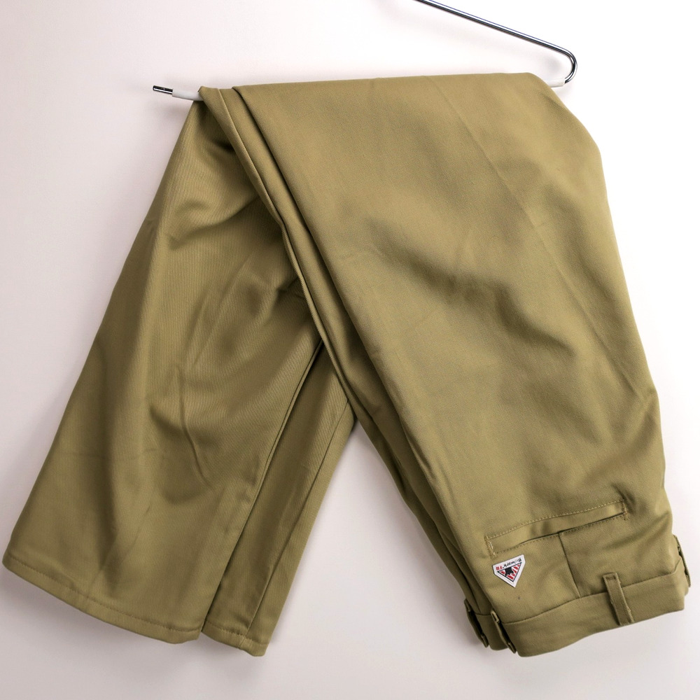 Bulwark FR Flame Resistant Work Pants Mens 32x33 Tan Khaki Cotton Chinos